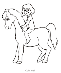 A girl riding on the back of a horse.