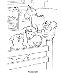 A group of animals sitting on top of a fence.