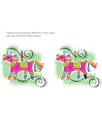 Medium Spot the Differences (Horses)